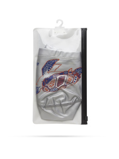 картинка Шапочка для плавания тканевая с ПУ покрытием, серебро, принт, PU 305 от магазина DivingWolf