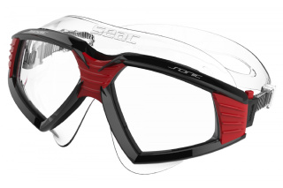 Очки маска для плавания SEAC SUB SONIC BLACK/RED, прозрачный силикон