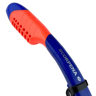 Трубка Scorpena J2 с двумя клапанами, син.