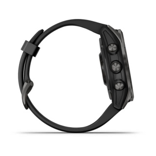 картинка Часы Garmin FENIX 7S Sapphire Solar титановый угольно-серый DLC с силиконовым ремешком от магазина DivingWolf