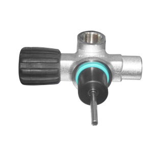 картинка Вентиль NPSM 3/4" 230bar левый 1 выход DIN O2 очищенный, модульный, без заглушки BTS от магазина DivingWolf