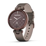 Garmin LILY темно-бронзовый безель, корпус цвета Paloma и итальянский кожаный ремешок