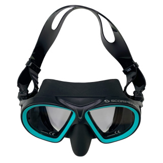 картинка Маска Scorpena M3 чёрно-зел., с двумя ремешками от магазина DivingWolf