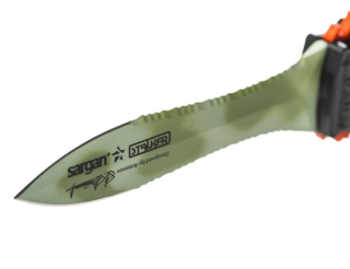 картинка Нож "Сталкер стропорез Z1 зеленый камуфляж от магазина DivingWolf