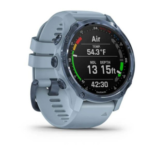 картинка Компьютер для дайвинга Garmin DESCENT MK2S голубой корпус c силиконовым ремешком цвета морской пены от магазина DivingWolf