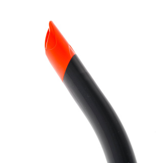 картинка Трубка Marlin Flash Black/orange прямая гофра от магазина DivingWolf