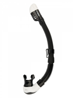 Трубка САРГАН "МАКСИМА" сухая 2 клапана, черный силикон, белый