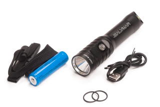 картинка Фонарь Salvimar Blast 1200 люмен, 1 диод, 1 аккумулятор 18650, ТЕПЛЫЙ  свет от магазина DivingWolf