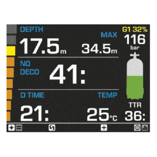 картинка Компьютер для дайвинга GENIUS Mares воздушноинтегрированный от магазина DivingWolf