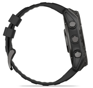 картинка Часы Garmin Fenix 8, 51 мм, AMOLED, Sapphire Carbon Gray DLC Titanium with Black/Pebble Gray силиконовый ремешок от магазина DivingWolf