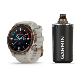 картинка Компьютер для дайвинга Garmin Descent MK3I 43 мм, титановый, бронзовый безель PVD, серый силиконовый ремешок, комплект Descent T2 Transceiver от магазина DivingWolf