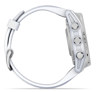 картинка Garmin FENIX 8 - 43 мм, AMOLED серебристый корпус, белый ремешок от магазина DivingWolf