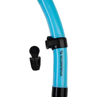 картинка Трубка Scorpena O с двумя клапанами, голуб. от магазина DivingWolf