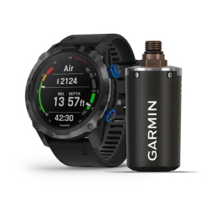 картинка Компьютер для дайвинга Garmin DESCENT MK2I Комплект, титановые с DLC-покрытием и черным ремешком + датчик Descent T1 от магазина DivingWolf