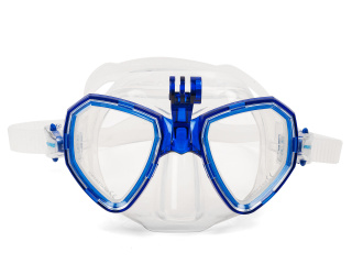 картинка Маска Salvimar TRINITY с креплением для камеры, прозрач./синий от магазина DivingWolf