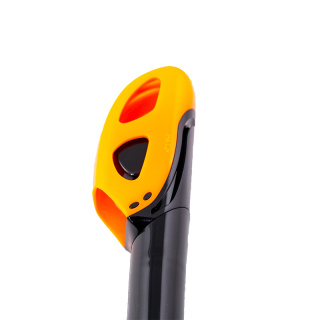 картинка Трубка Marlin Dry Lux black/orange прямая гофра от магазина DivingWolf