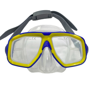 картинка Маска подростковая Scorpena, сине-жёлтая от магазина DivingWolf