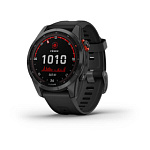 Garmin FENIX 7S Solar серый с черным силиконовым ремешком