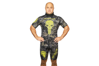 картинка Майка EPSEALON SKULL TACTICAL CAMO 2.5 мм, шлем/короткие рукава от магазина DivingWolf