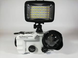 картинка Sea Frogs iPhone XR/X/6/7/8 Bluetoooth (white) +SL-101 для Apple iPhone XR/X/6/7/8 в комплекте с фонарем SL-101 от магазина DivingWolf