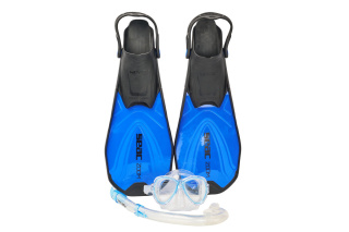 картинка Набор для снорклинга SEAC SUB ZOOM JUNIOR SET BLUE, маска/трубка/ласты от магазина DivingWolf