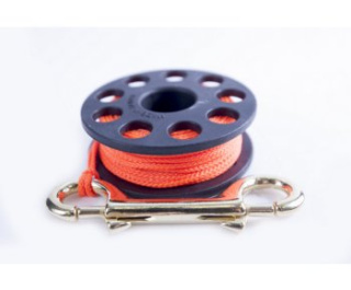 картинка Катушка с линем 15 метров и стальным карабином от магазина DivingWolf