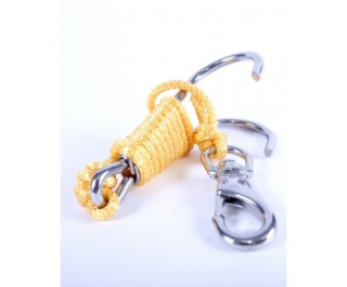 картинка Линь с металлическим крюком двойным с одной стороны, и стальным карабином. от магазина DivingWolf