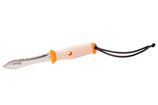 картинка Нож Pelengas Volga белый с магнитным креплением (серрейтор) от магазина DivingWolf