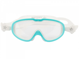 Очки САРГАН "СТАРТ" для плавания, белый/бирюзовый силикон