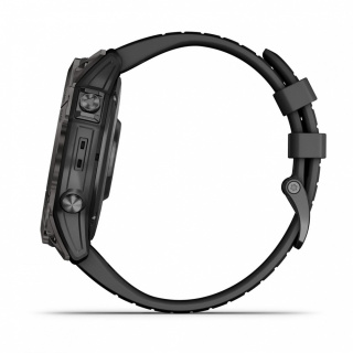 картинка Часы Garmin FENIX 7X Pro Sapphire Solar Edition Титановый угольно-серый корпус с DLC-покрытием и черным ремешком от магазина DivingWolf