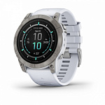 Garmin EPIX PRO (Gen 2) Sapphire Edition 51 мм, титановый белый, DLC, белый силиконовый ремешок