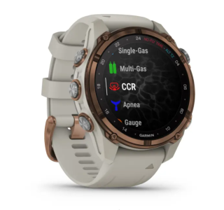 картинка Компьютер для дайвинга Garmin Descent Mk3i 43 мм, титановый, бронзовый безель PVD, серый силиконовый ремешок от магазина DivingWolf