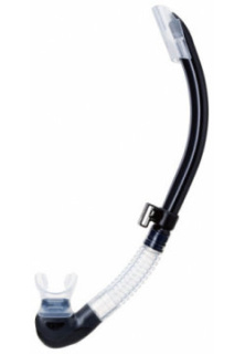 Трубка для плавания Platina II Hyperdry (SP-170) (прозрачный силикон) Черный