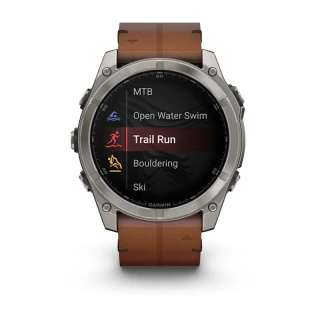 картинка Часы Garmin Fenix 8, 51 мм, AMOLED, Sapphire bare Titanium, black кожаный ремешок от магазина DivingWolf