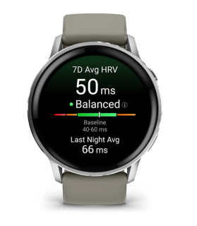 картинка Часы Garmin VENU 4  45 mm, Silver with Silver Gray Silicone Band от магазина DivingWolf