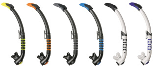 картинка Трубка Aquilon с клапаном (прозрачный силикон) от магазина DivingWolf