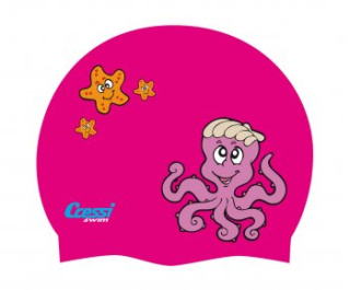 картинка Шапочка Cressi CAP JR детская силиконовая с картинками от магазина DivingWolf