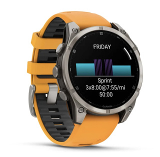 картинка Часы Garmin Fenix 8, 51 мм, AMOLED, Sapphire Titanium with spark orange/graphite силиконовый ремешок от магазина DivingWolf