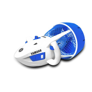 картинка Буксировщик EXPLORER YAMAHA Seascooter, гл.10м, 60мин, 4км/ч, 5,2кг, цв.бело-синий от магазина DivingWolf