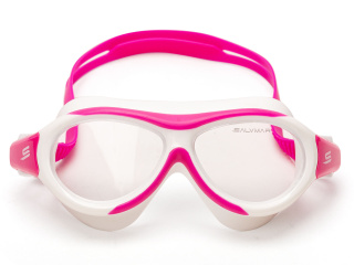 Очки для плавания подростковые Fripp, белый силикон/красная рамка