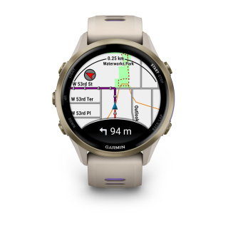 картинка Часы Garmin FORERUNNER 970 серые, золотистый титановый безель, с серым/индиго ремешком от магазина DivingWolf