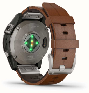 картинка Часы Garmin FENIX 7 Pro Sapphire Solar с кожаным ремешком от магазина DivingWolf