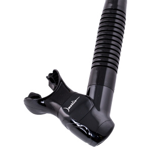 картинка Трубка Marlin Dry Lux black/orange прямая гофра от магазина DivingWolf