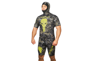 картинка Майка EPSEALON SKULL TACTICAL CAMO 2.5 мм, шлем/короткие рукава от магазина DivingWolf