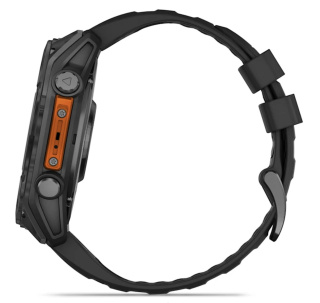 картинка Часы Garmin Fenix 8, 51 мм, AMOLED, Slate Gray with black силиконовый ремешок от магазина DivingWolf