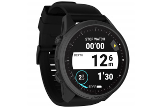 картинка Компьютер-декомпрессиометр подводный ATMOS MISSION 3 BLACK, наручный от магазина DivingWolf