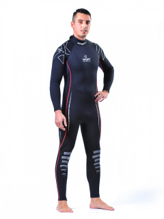 картинка Гидрокостюм Sargan "Nero" Long men 5 мм красная отстрочка от магазина DivingWolf
