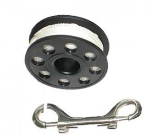 картинка Катушка с карабином Saekodive с нейлоновым линем 15 м, D-5мм от магазина DivingWolf