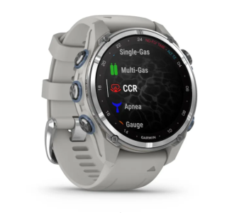 картинка Компьютер для дайвинга Garmin Descent MK3 43 мм, дымчато-серый силиконовый ремешок от магазина DivingWolf