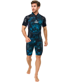 картинка Гидрокостюм "Nero 2.0" Shorty men GalaxyAPE-09/черный 2 mm от магазина DivingWolf